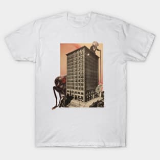 Attack Of The Fly Man - Sci Fi Collage Art T-Shirt